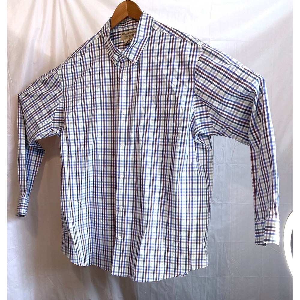 Duluth Trading Co Wrinklefighter Mens XL Relaxed Fit Plaid Button Down Shirt - Picture 2 of 11
